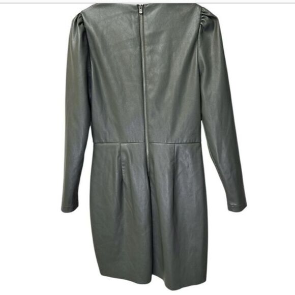 #700 SAYLOR Veronica Vegan Leather Wrap Dress Retail $247 - Picture 6 of 16